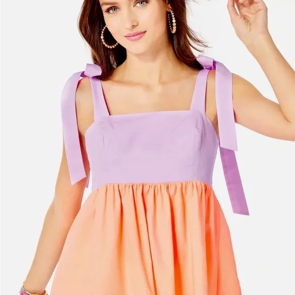 Lilly Pulitzer | Anlee Cotton Top, Purple Iris Bellini (12) - Picture 2 of 9